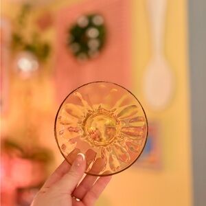 Vintage Amber Marigold carnival Glass Dish ⭐️